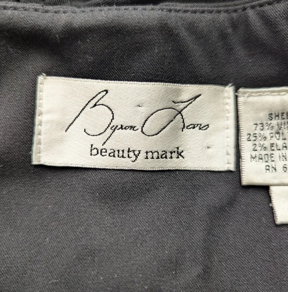 Byron Lars Beauty Mark Black Ruched Bodycon Midi Dress Size 2 Cocktail Party - Picture 13 of 15